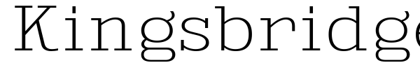 Kingsbridge font preview